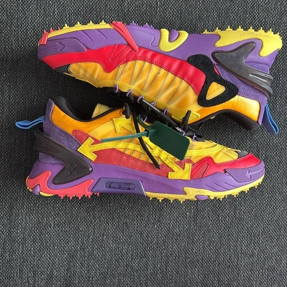 Vibrant Yellow and Red Sneakers - Picture 2 of 14